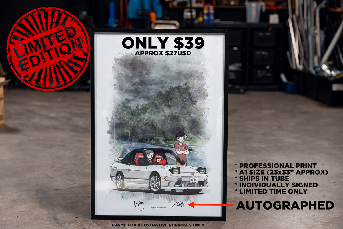 Limited Edition 180SX Poster [AUTOGRAPHED] – Mighty Car Mods