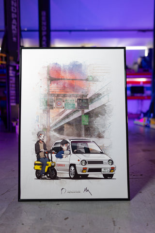 Honda City Turbo 2 Poster (as Featured in Kei to the City 2) [AUTOGRAPHED]