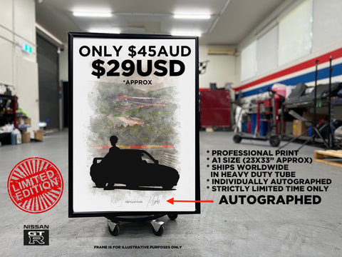 Limited Edition R32 GTR Poster [AUTOGRAPHED]
