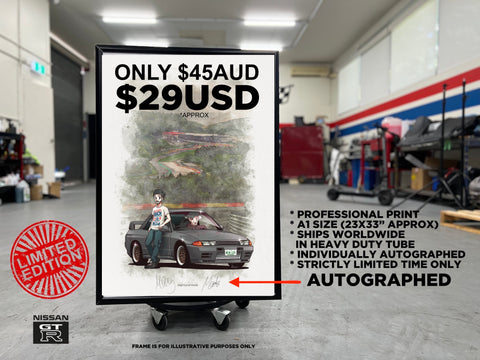 Limited Edition R32 GTR Poster [AUTOGRAPHED]