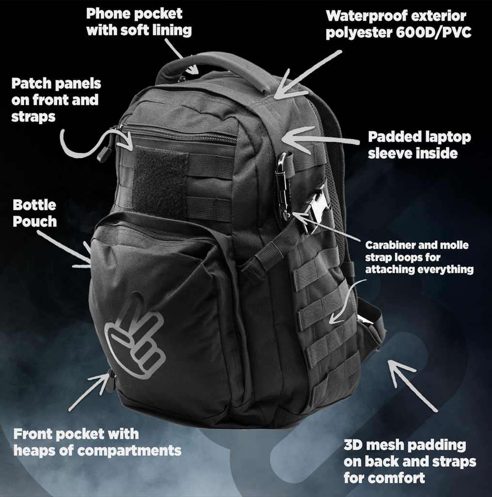 Tactical backpack with laptop sleeve sale