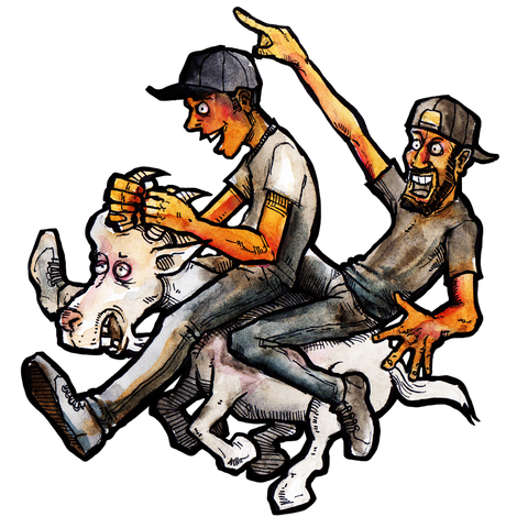 The Goat Rider Sticker
