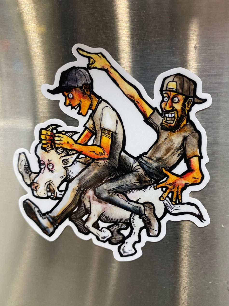 The Goat Rider Sticker