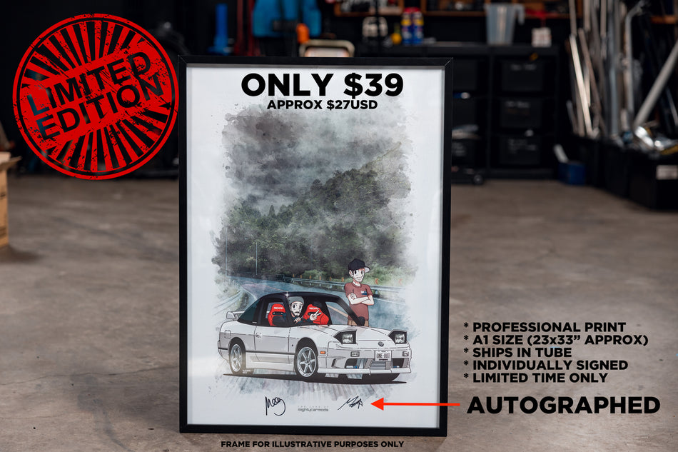 Limited Edition 180SX Poster [AUTOGRAPHED]